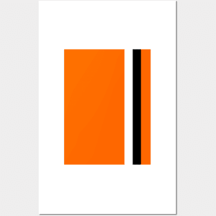 Luton Town Retro Home 1973 -74 Orange and White Black Bars Posters and Art